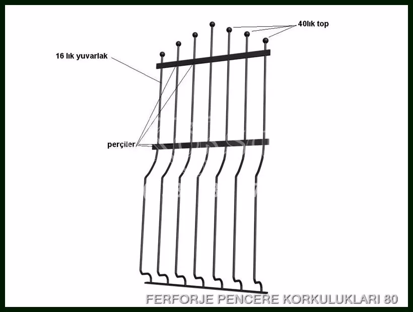 Ferforje Pencere Korkulukları 80