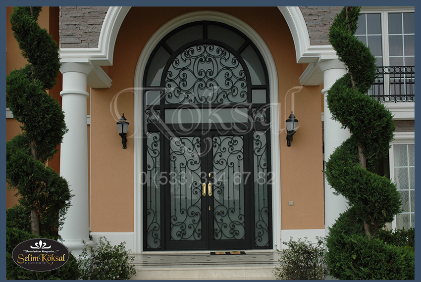 villa kapıları - ferforje villa kapıları - çelik villa kapıları - villa kapı modelleri